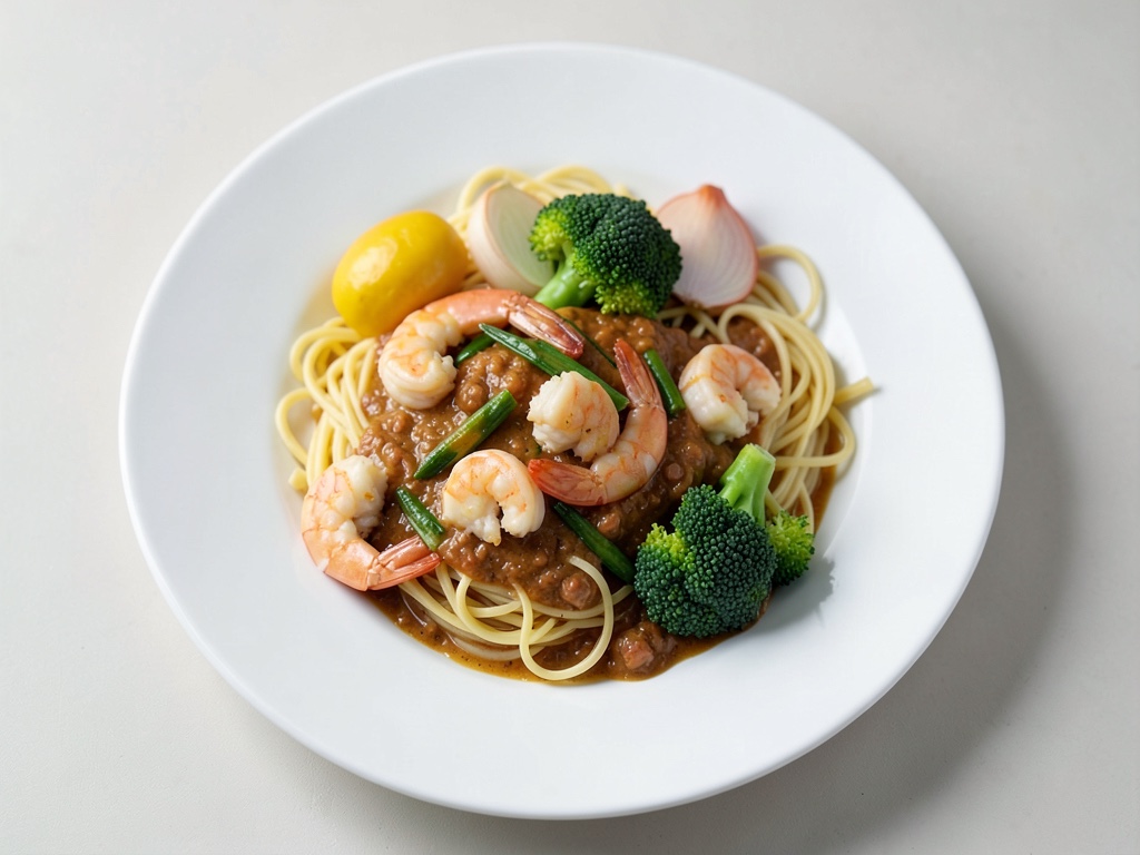 Curry di gamberi al cocco con riso basmati