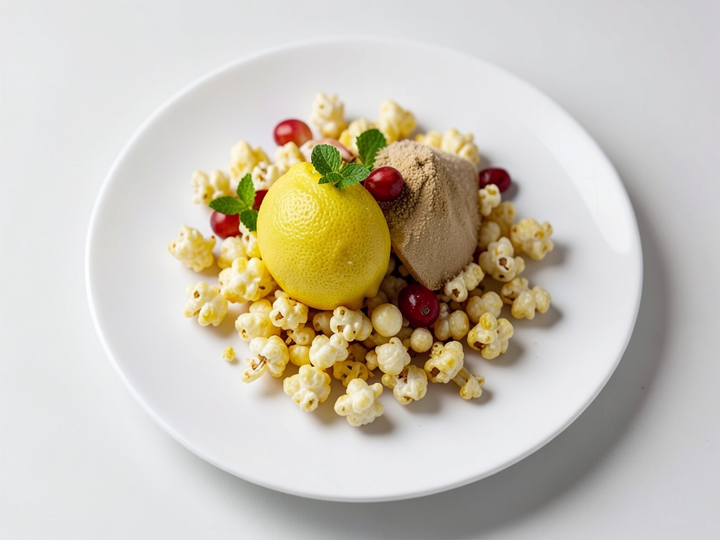 Meringhe croccanti al cocco e popcorn