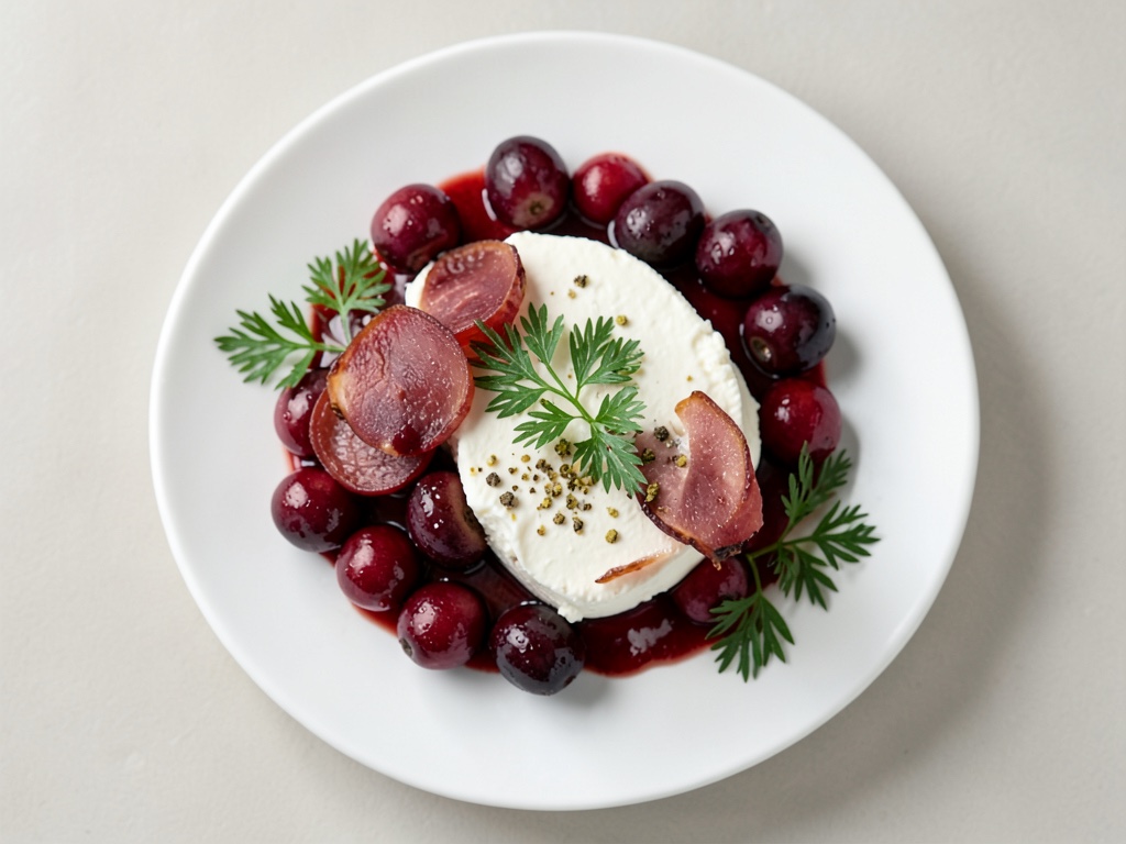 Pops de queso fresco con hierbas y jamón serrano