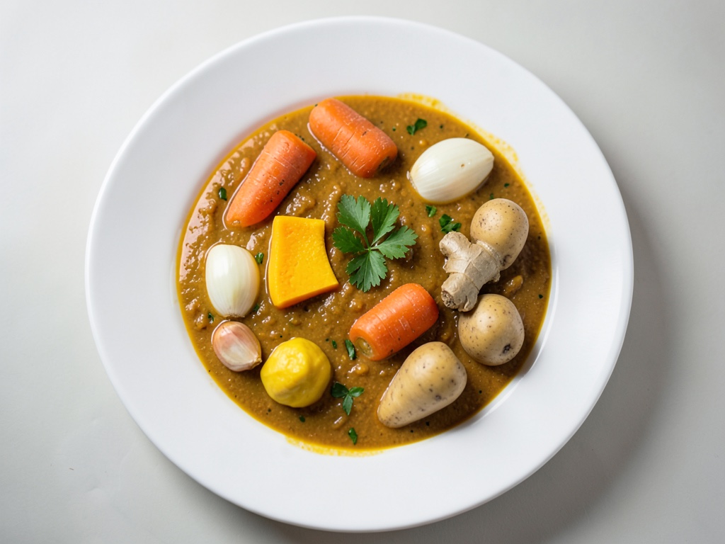 Sopa cremosa de calabaza y coco