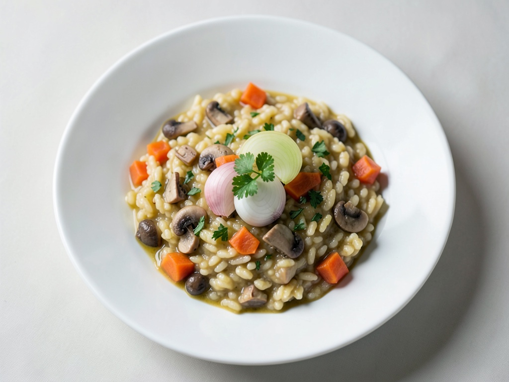 Risotto cremoso con zucca e funghi