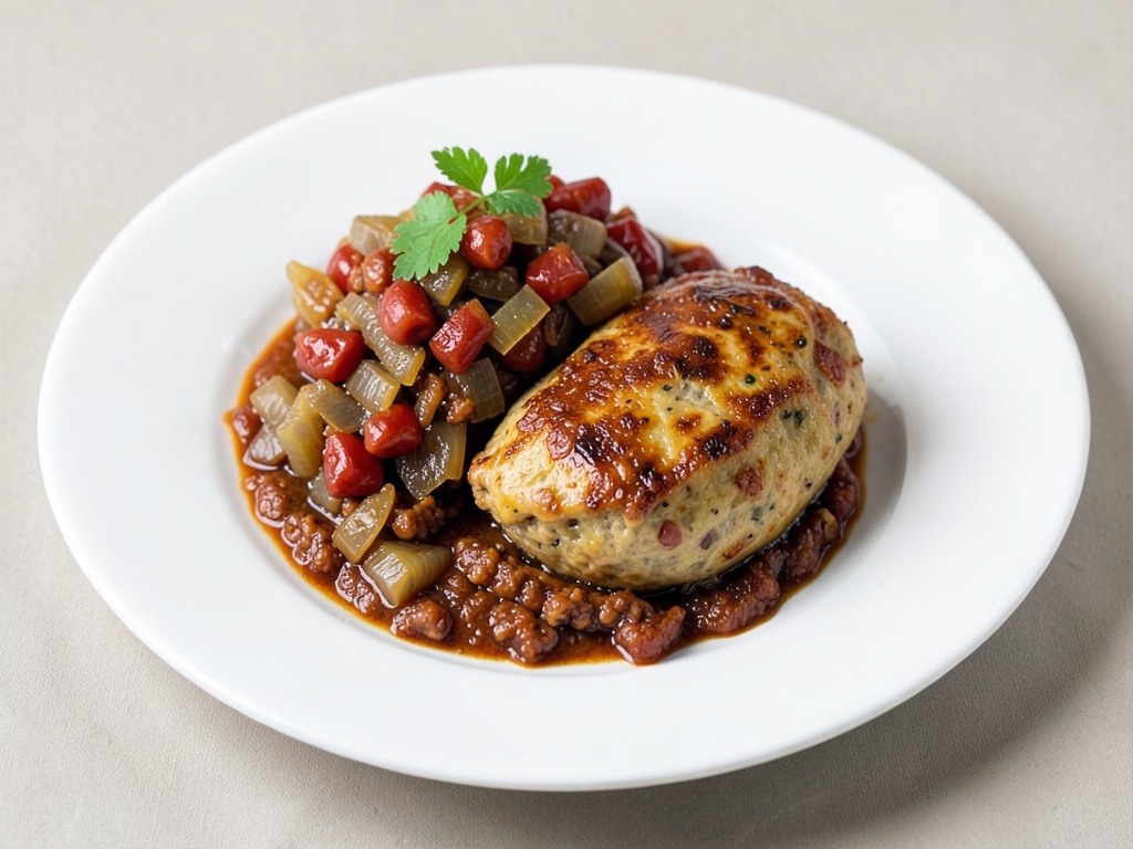 Poêle savoureuse de schupfnudeln à la citrouille avec choucroute et piment
