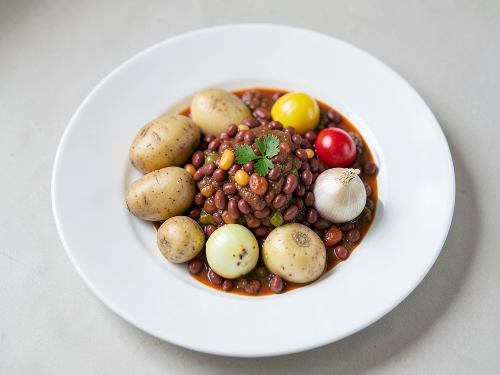 Patate al forno ripiene di peperoncino e fagioli rossi