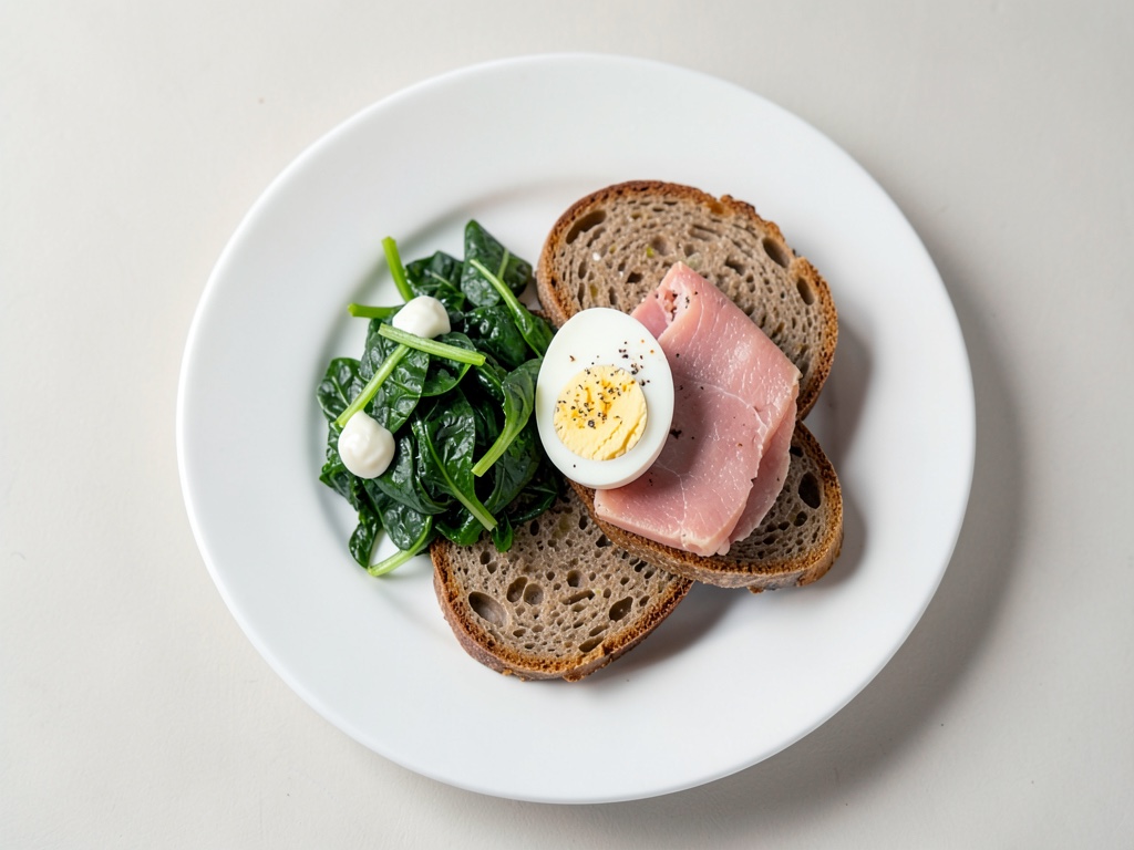 Pan de salmón con huevo escalfado