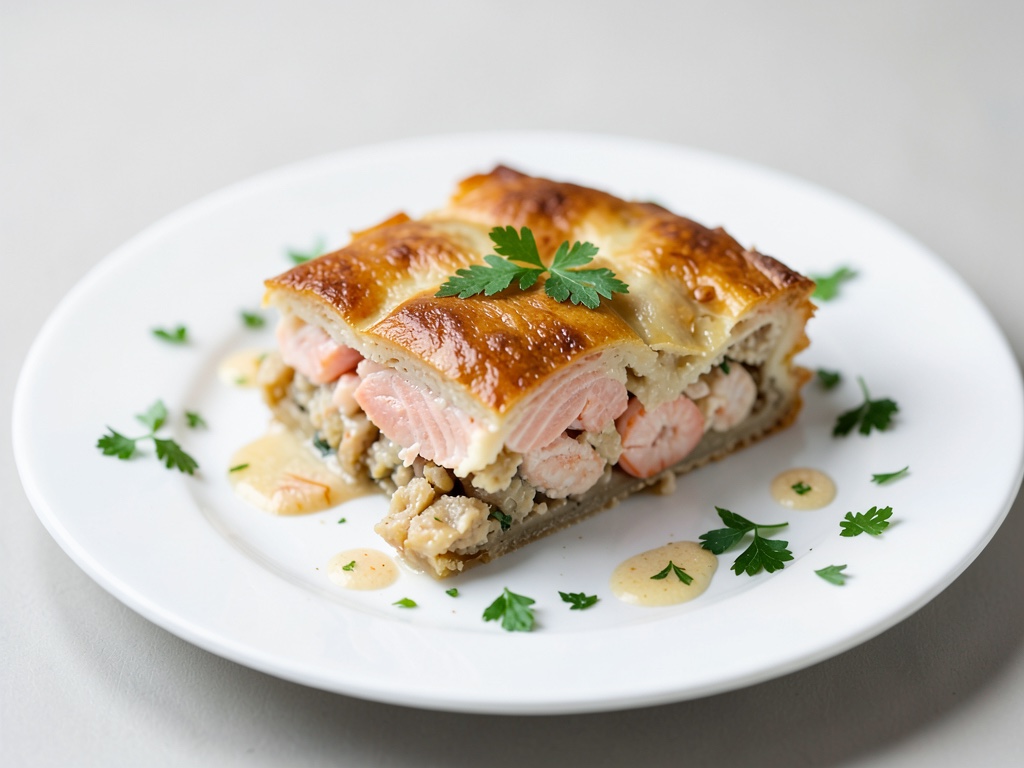 Torta di Salmone e Gamberi