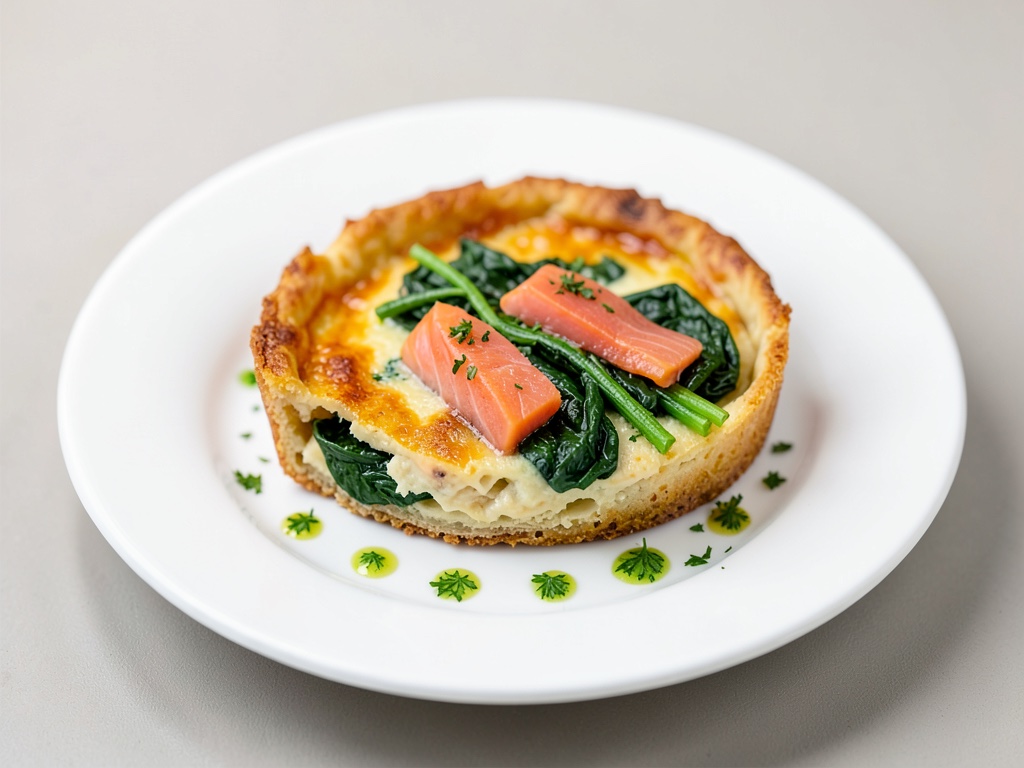 Quiche croccante con salmone e spinaci