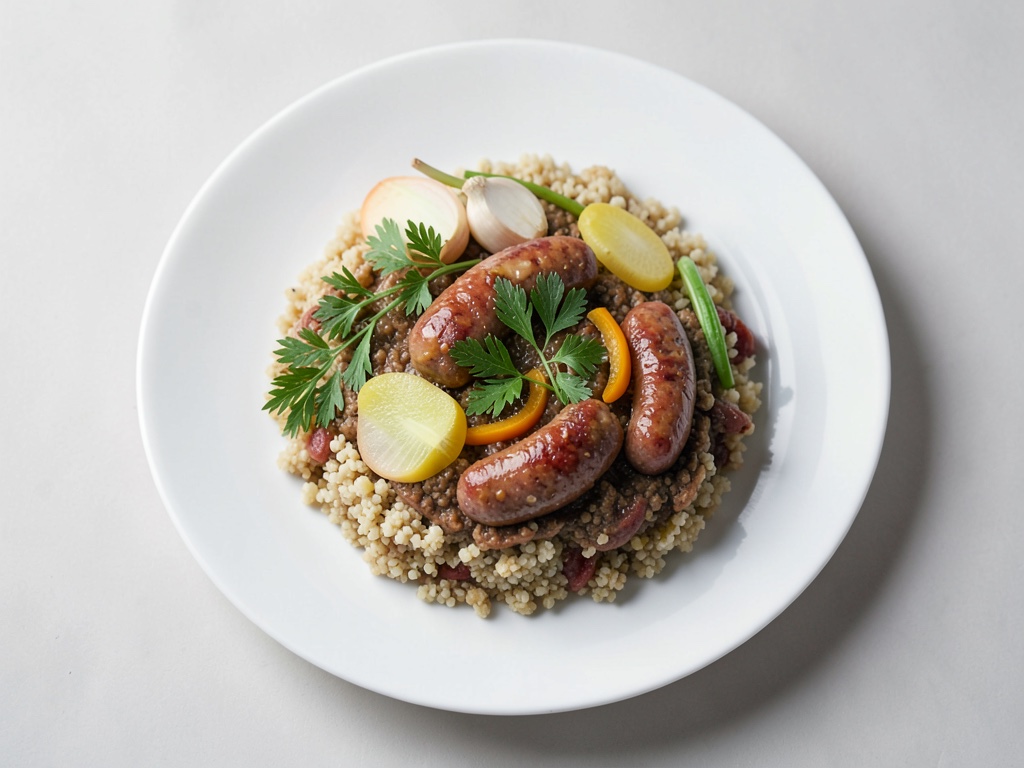 Tajine di salsiccia di agnello con couscous