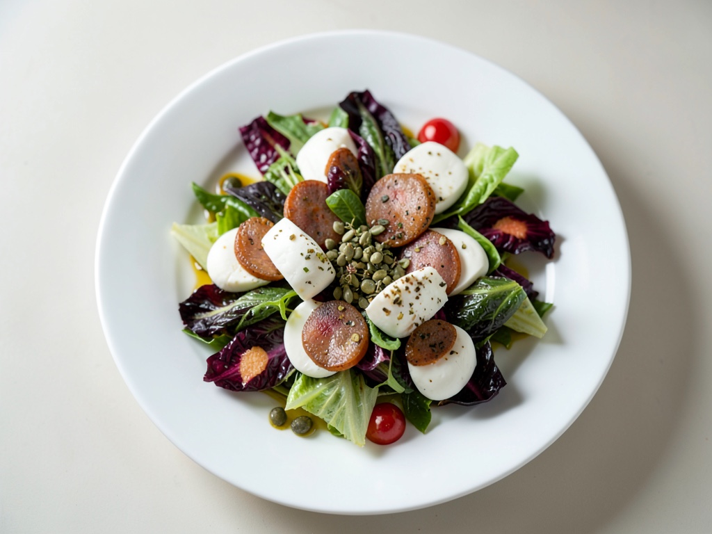 Insalata di radicchio e mozzarella riscaldata