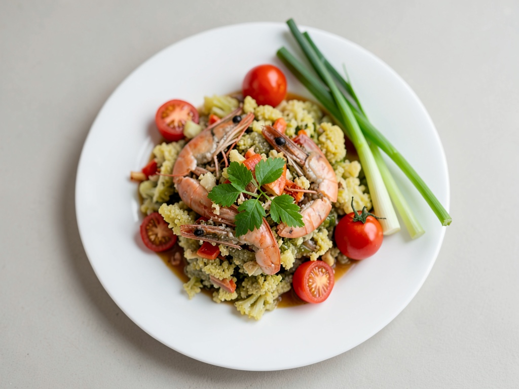 Warmer Rosenkohl-Imbiss mit Shrimps