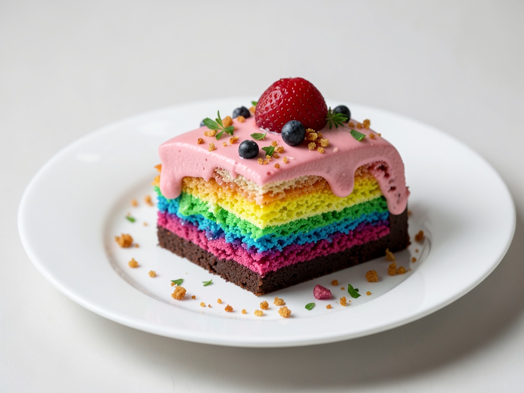 Bunter Regenbogenkuchen