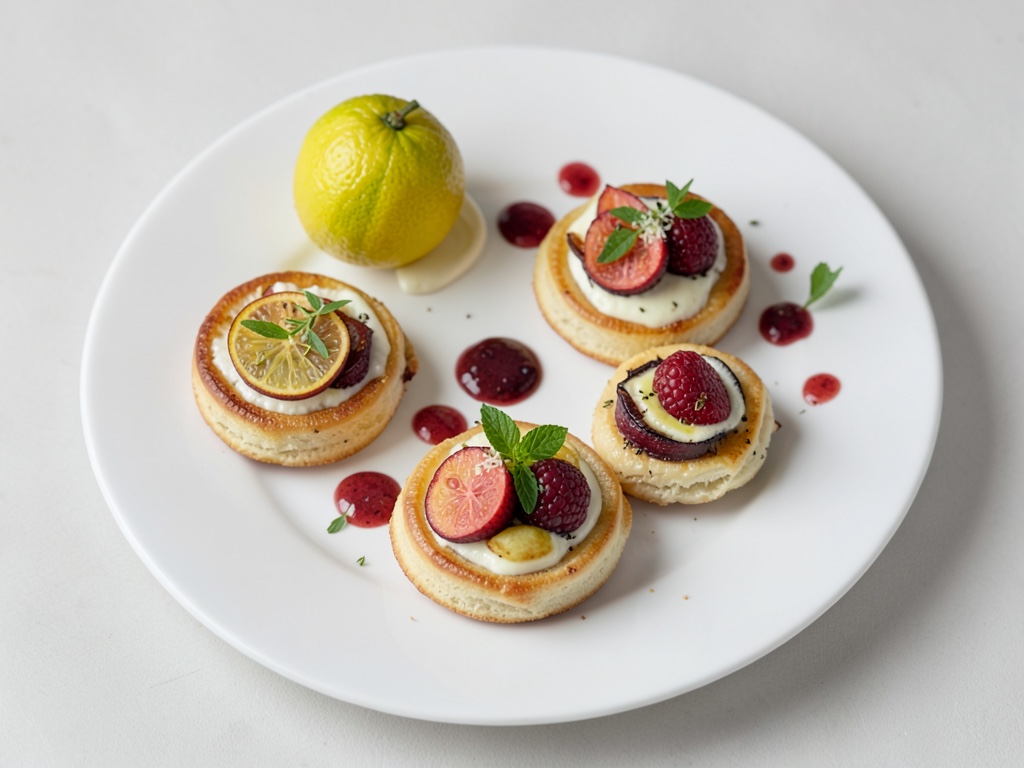Limettenwaffeln mit Kokospfirsichen