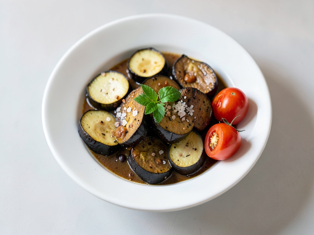 Bowl di lenticchie con melanzane brasate