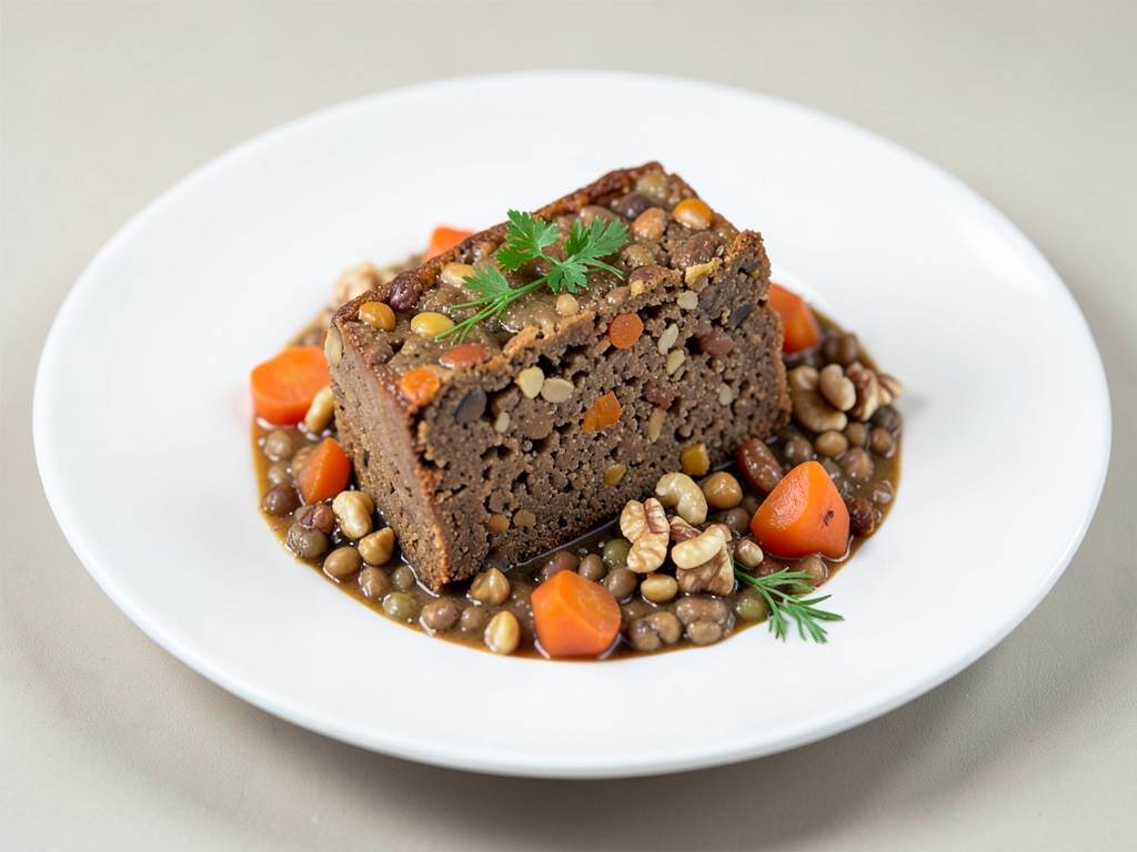 Saporito soufflé di lenticchie, carote e noci