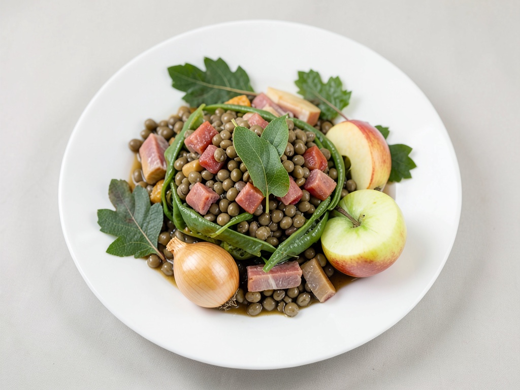 Salade de lentilles à la maquereau et à la pomme