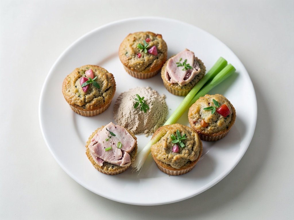 Herzhafte Muffins mit Mais und Schinken