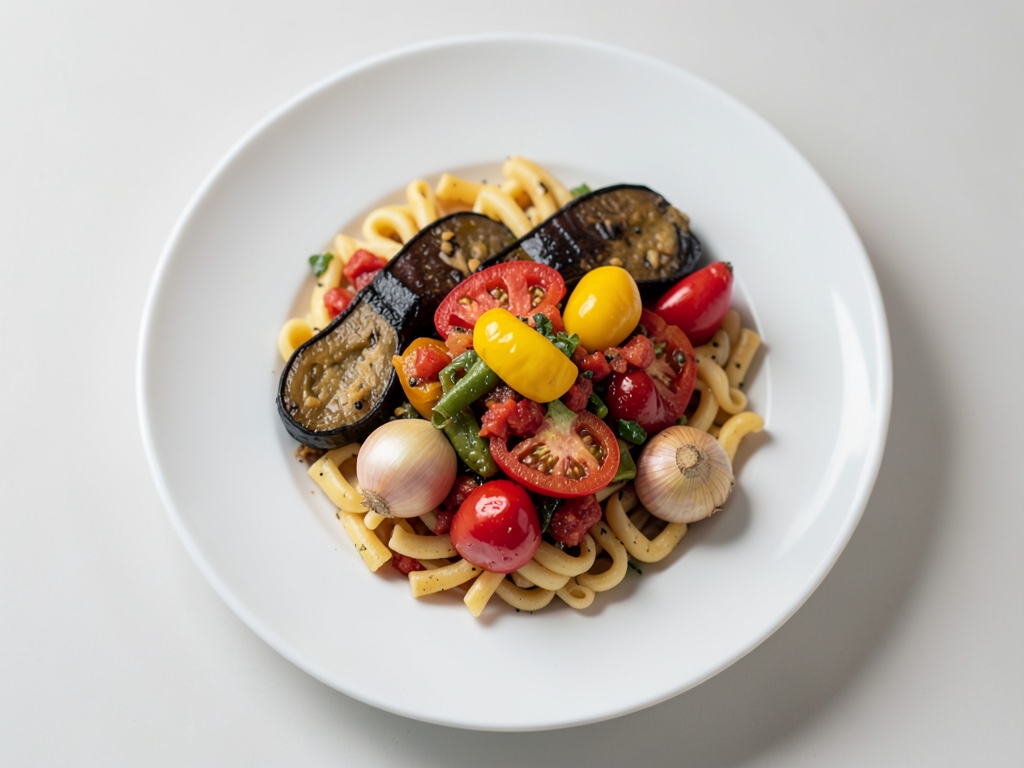 Macaronis aux légumes méditerranéens