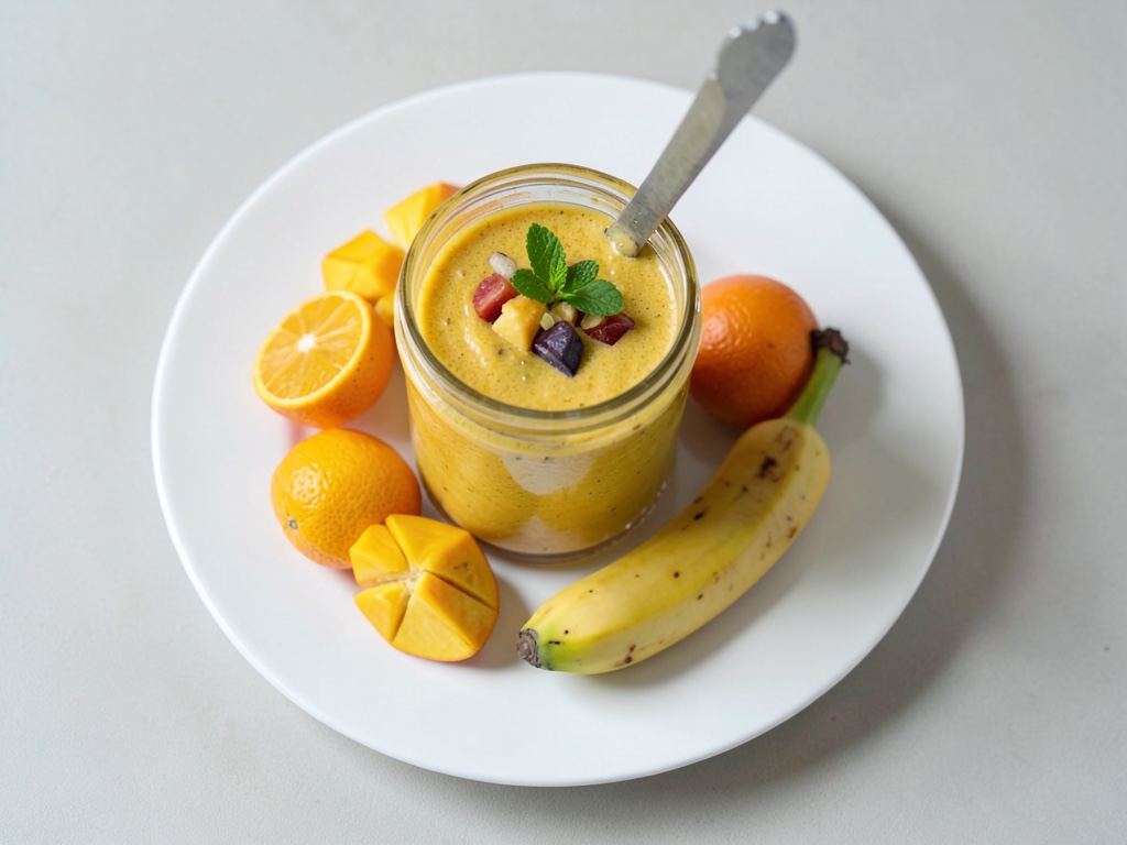Mango-Bananen-Orangen-Smoothie