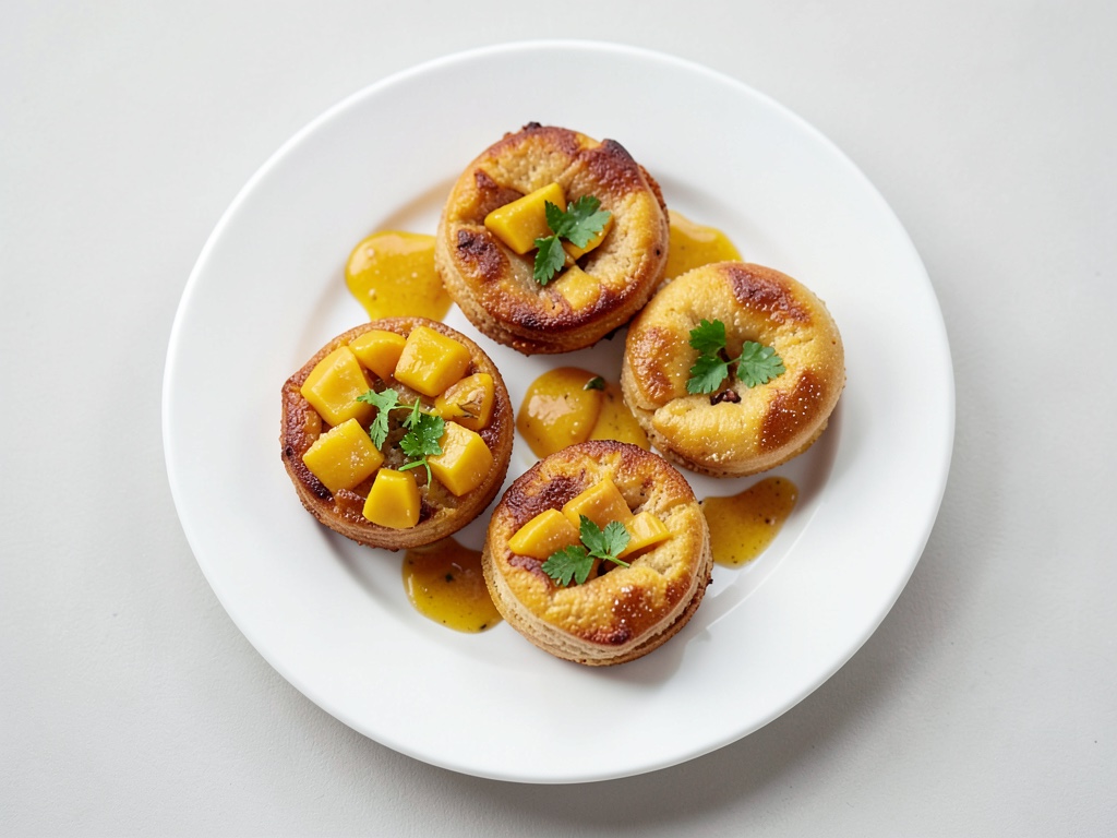 Mango + Gofres de arroz