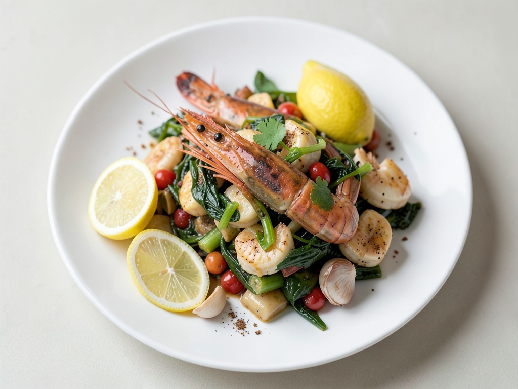 Gamberi in marinata al lime con verdure al wok