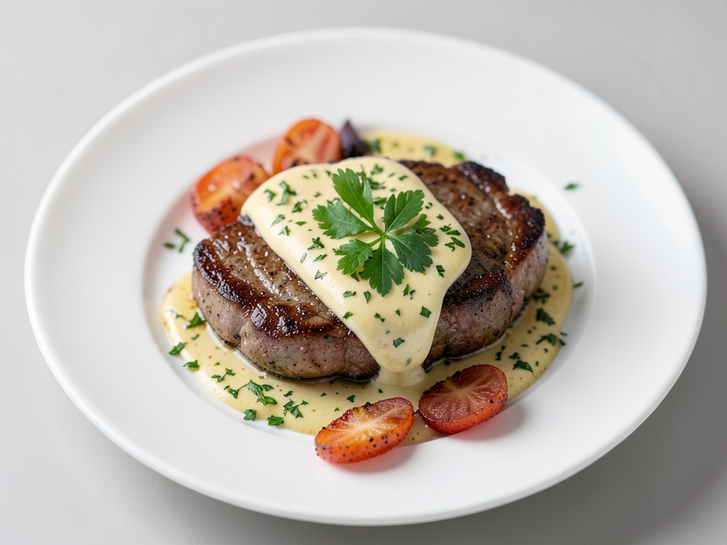Chuletas de lomo de res en freidora de aire con mantequilla de hierbas