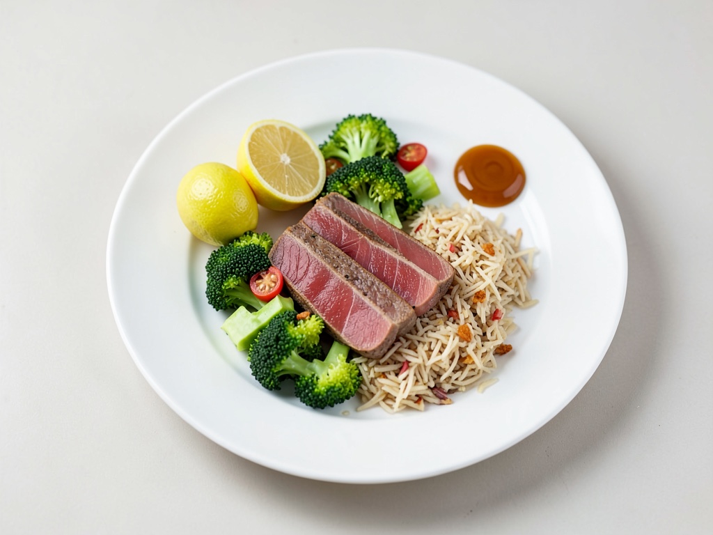 Salmone al miele e lime con broccoli croccanti e riso