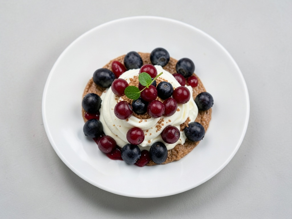 Marzipan-Joghurt-Creme mit marinierten Erdbeeren