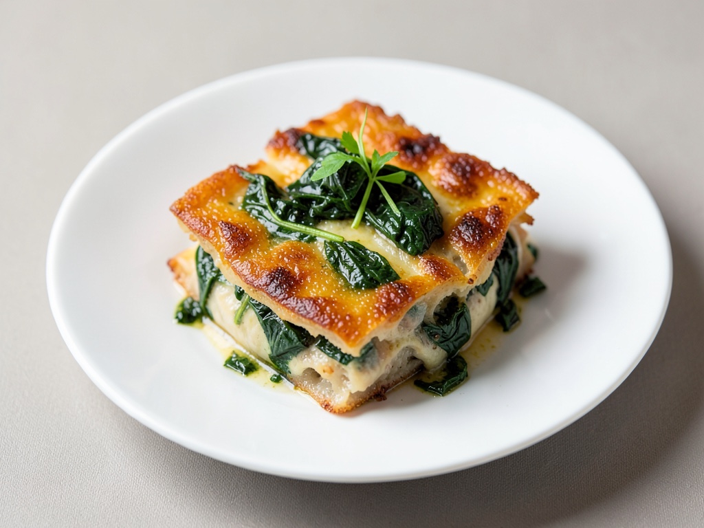 Gratin croccante di Maultaschen con spinaci