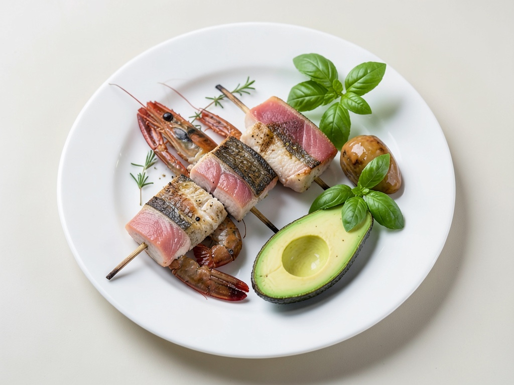 Spiedini di pesce mediterranei