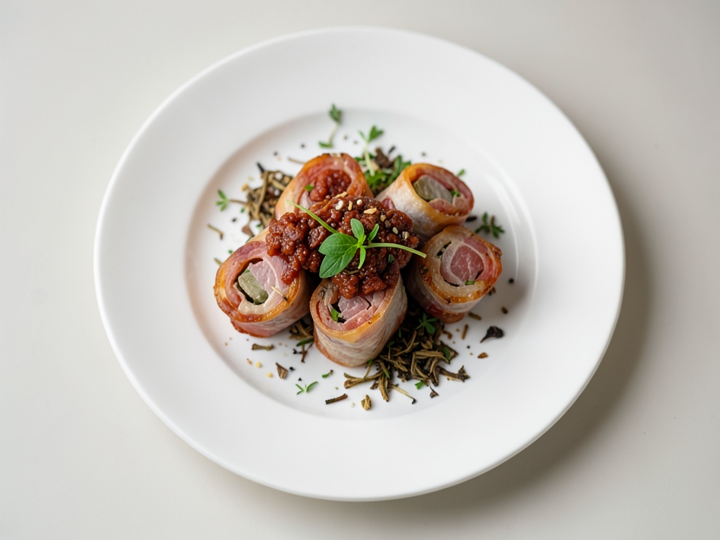 Rotelle di prosciutto mediterranee