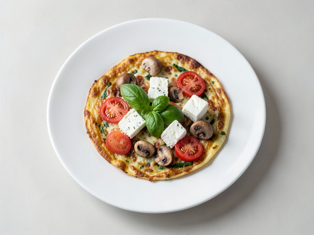 Tortilla francesa con aromas mediterráneos