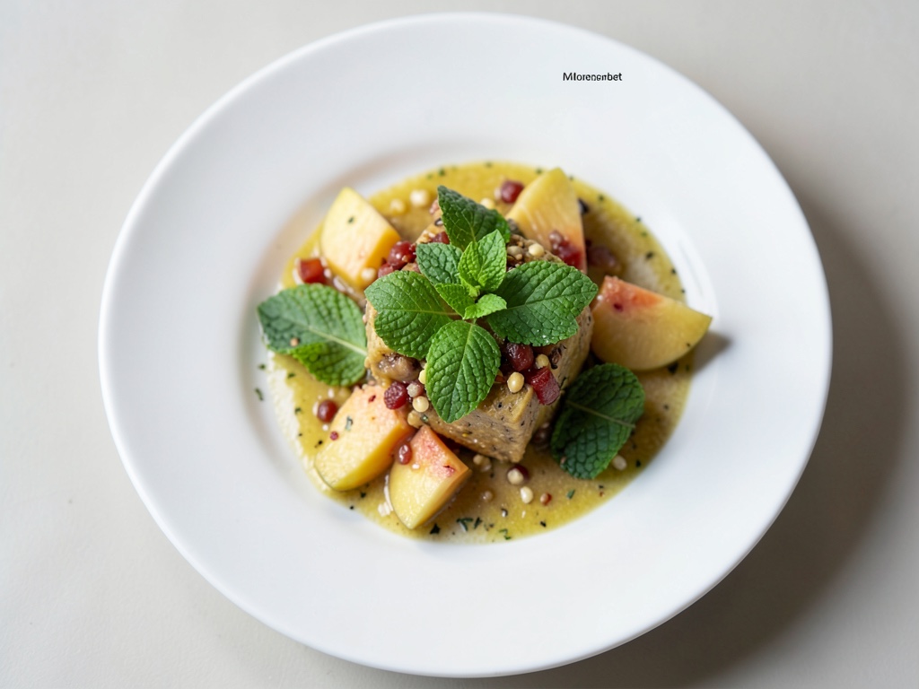 Melonensorbet mit Minze