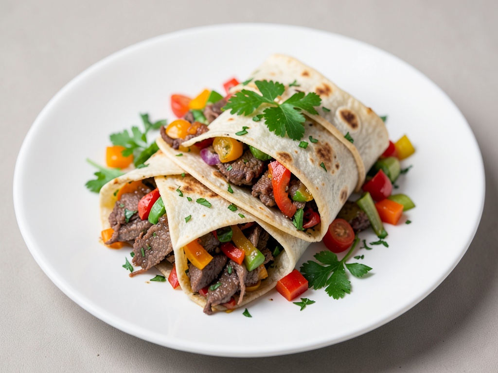 Fajita Wraps con manzo e verdure colorate