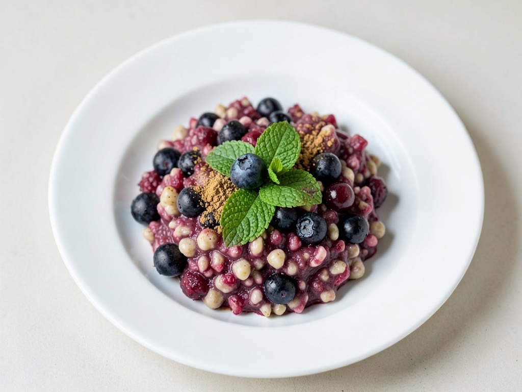 Milchreis mit Blaubeeren