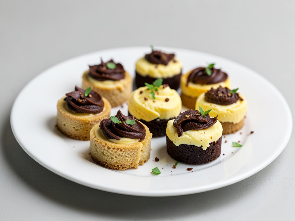 Mini-Käsekuchen mit Schokoladennestern