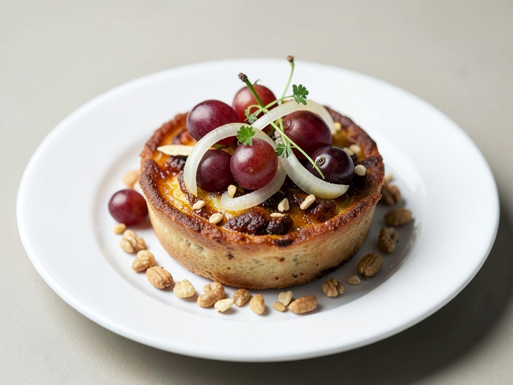 Torta del vignaiolo con uva, cipolle e noci