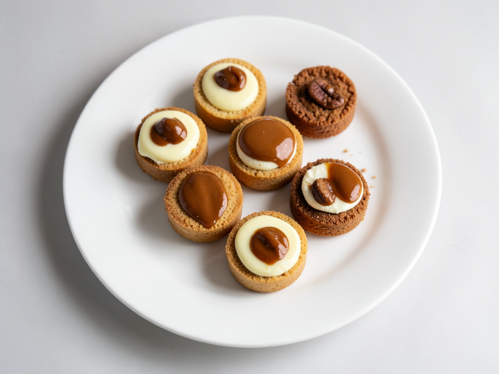 Mini-Walnuss-Käsekuchen mit Karamell