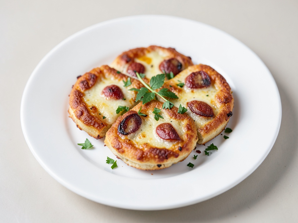 Mini pizzas crujientes de la freidora de aire