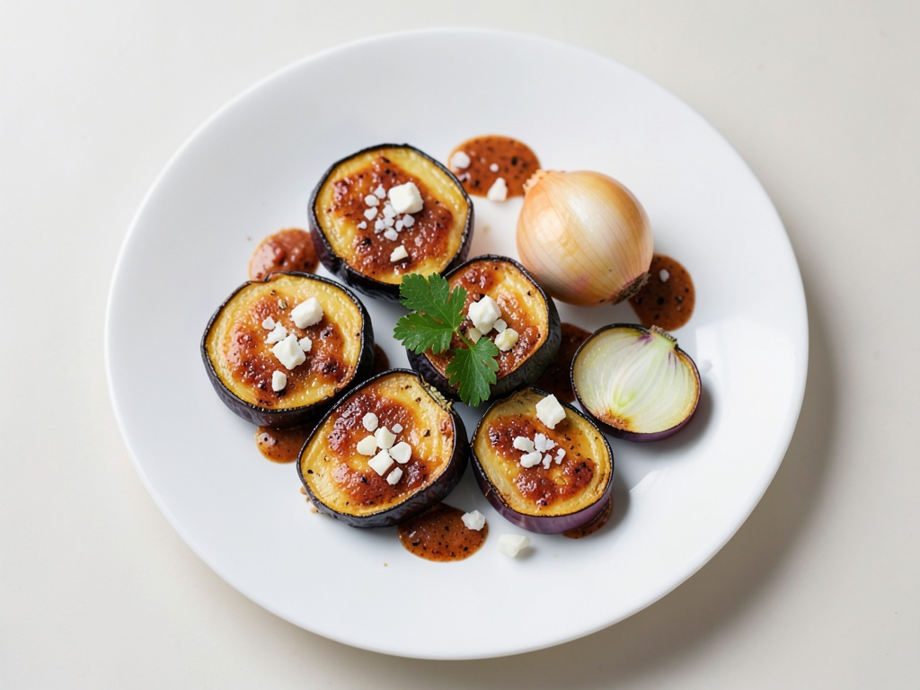 Melanzani a ventaglio con Feta gratinati