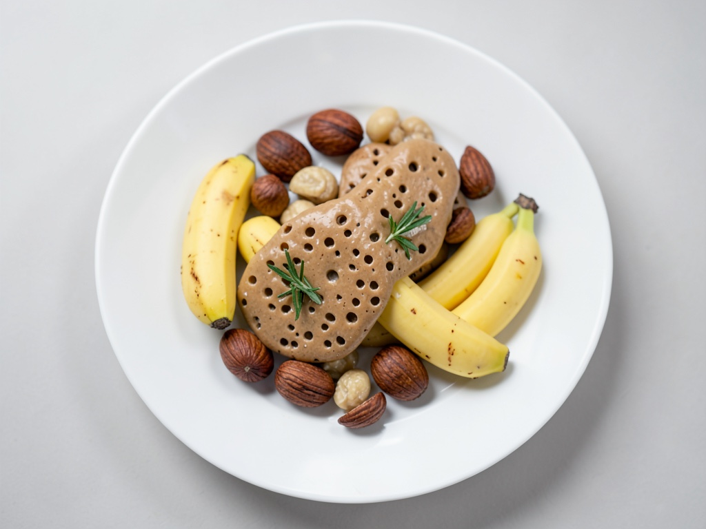 Barrette di muesli con burro d'arachidi e banana