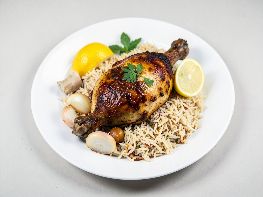 Murgh Tandoori – poulet mariné au four avec riz