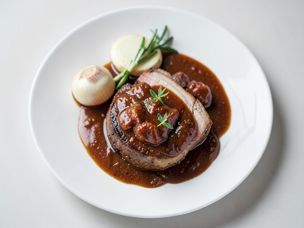 Schweinenackensteaks in einer Honig-Kaffee-Marinade