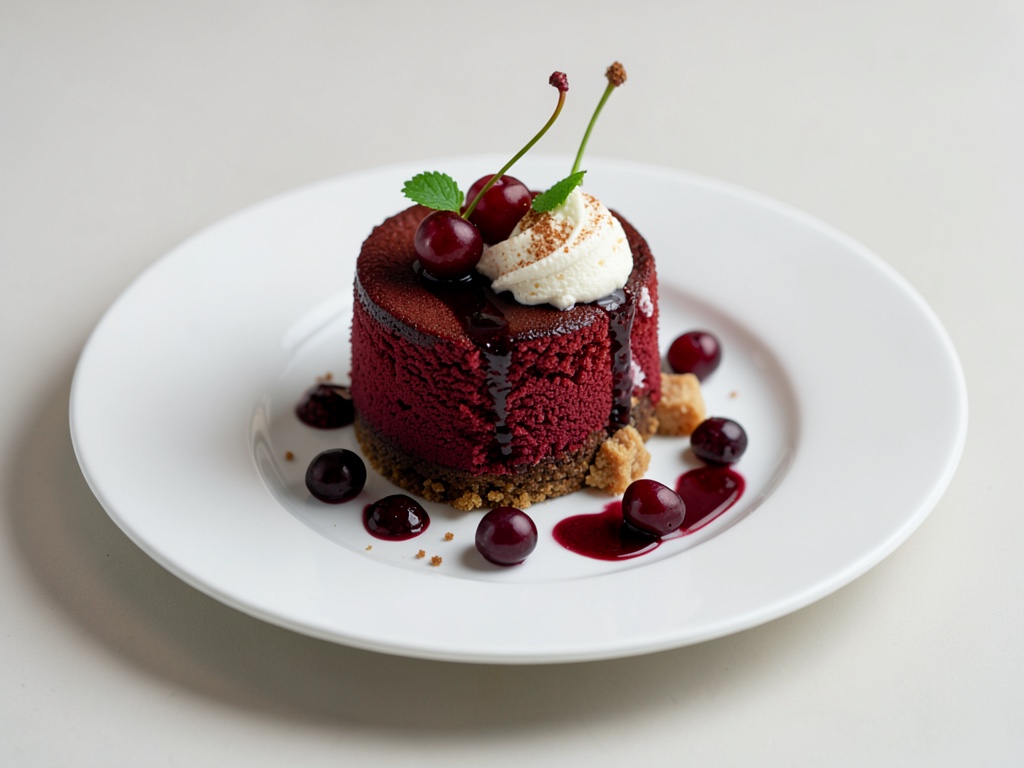 Nackter Rotwein-Kuchen mit Glühweinkirschen und Zimt-Buttercreme