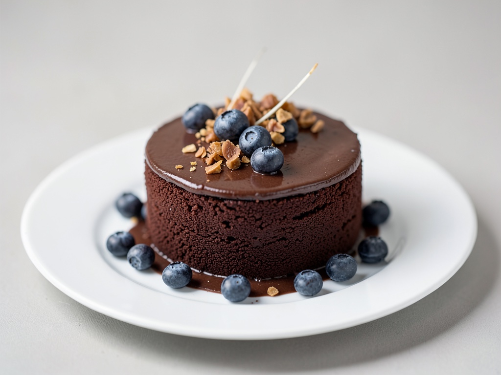 Schokoladen-Naked-Cake mit Heidelbeeren
