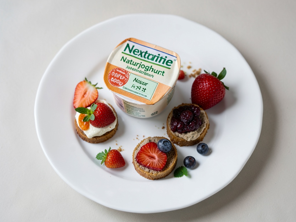 Nectarina con yogur natural