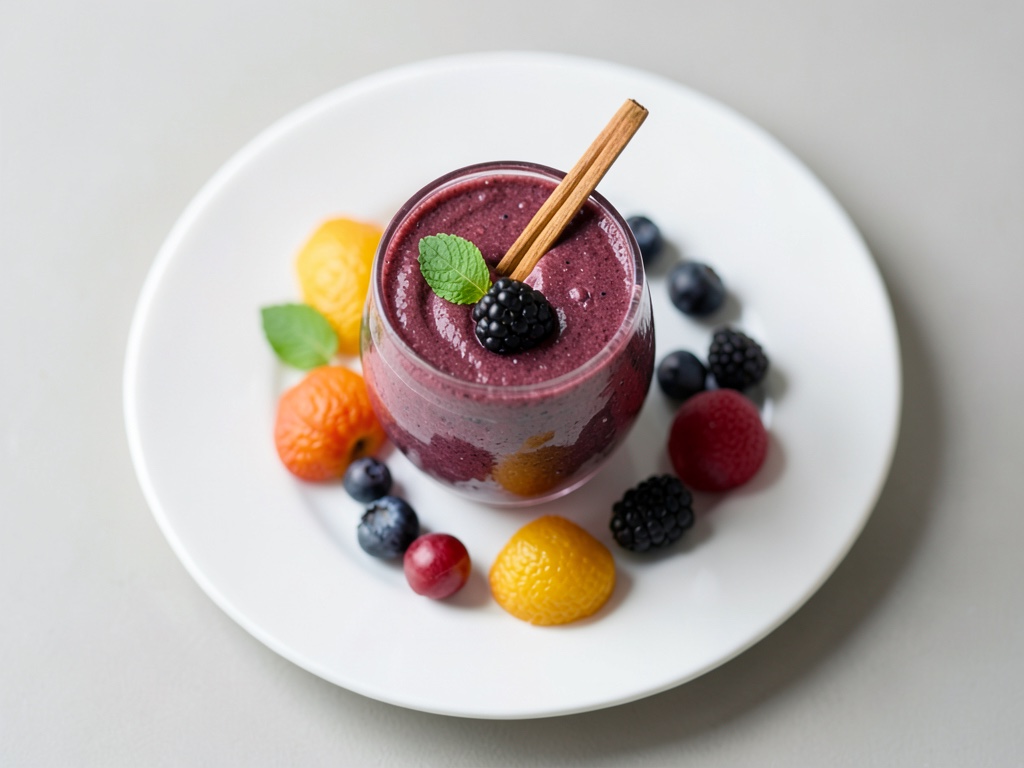 Fruchtiger Nektarinen-Blaubeer-Smoothie