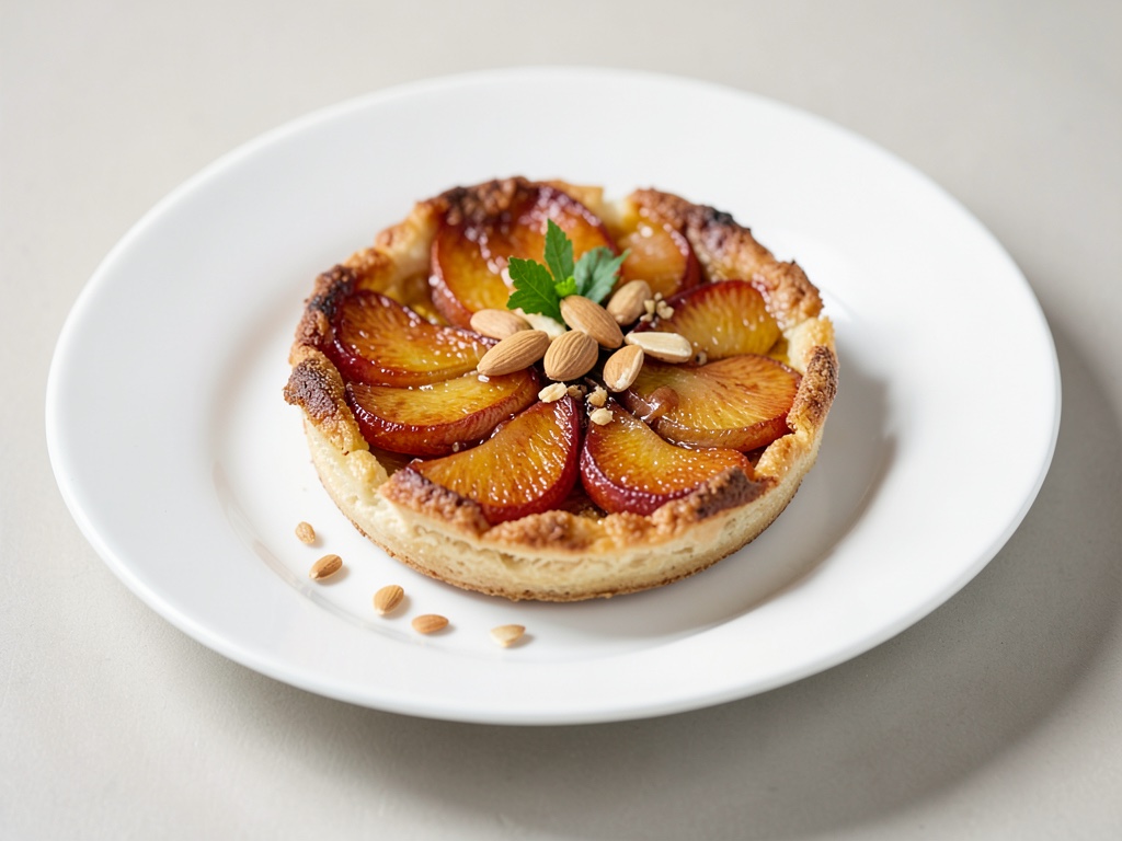 Knusprige Nektarinen-Galette mit Mandeln
