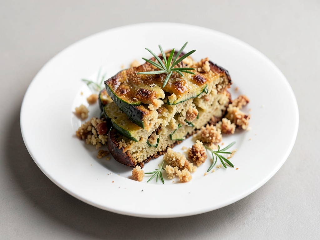 Pain aux courgettes et bananes sans bananes à la croûte au romarin