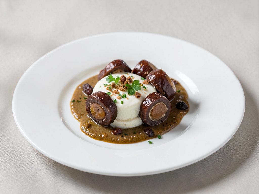Amaretti-Joghurt-Dessert mit Schokoröllchen