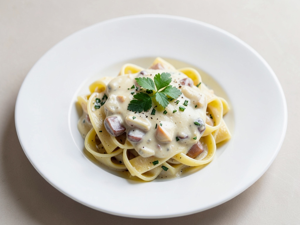 Cremige Bärlauch-Tagliatelle