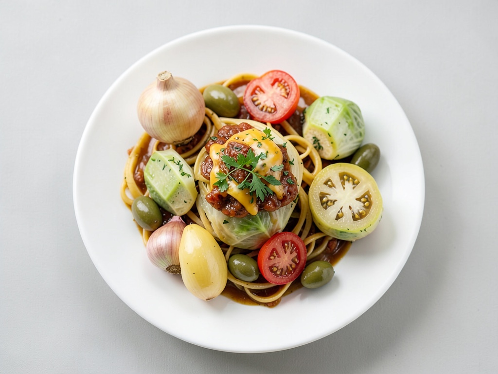 Nudeln mit Artischocken-Tomaten-Gemüse